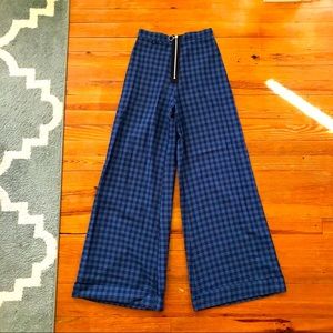 The Ragged Priest Plaid Wide Leg Pants - XS